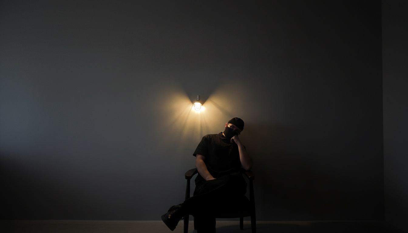 MAKETH seated under single warm light